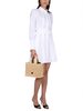 Patou Pleated Shirt Dress - 001W - Thumbnail 2