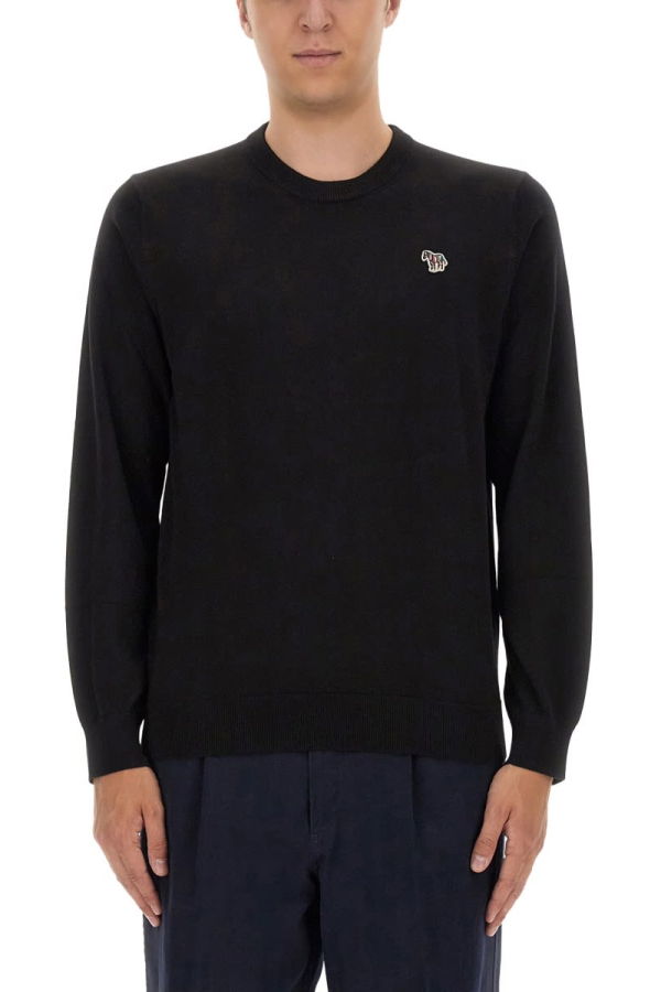 PAUL SMITH PS by Paul Smith Jersey With Logo Jersey - Black