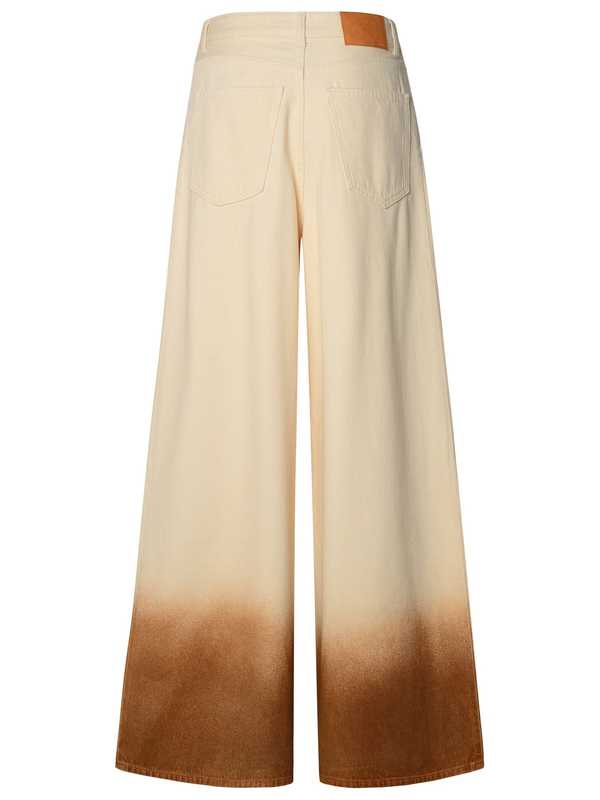Alanui Bright Hues Wide Leg Denim Jeans - Off-White