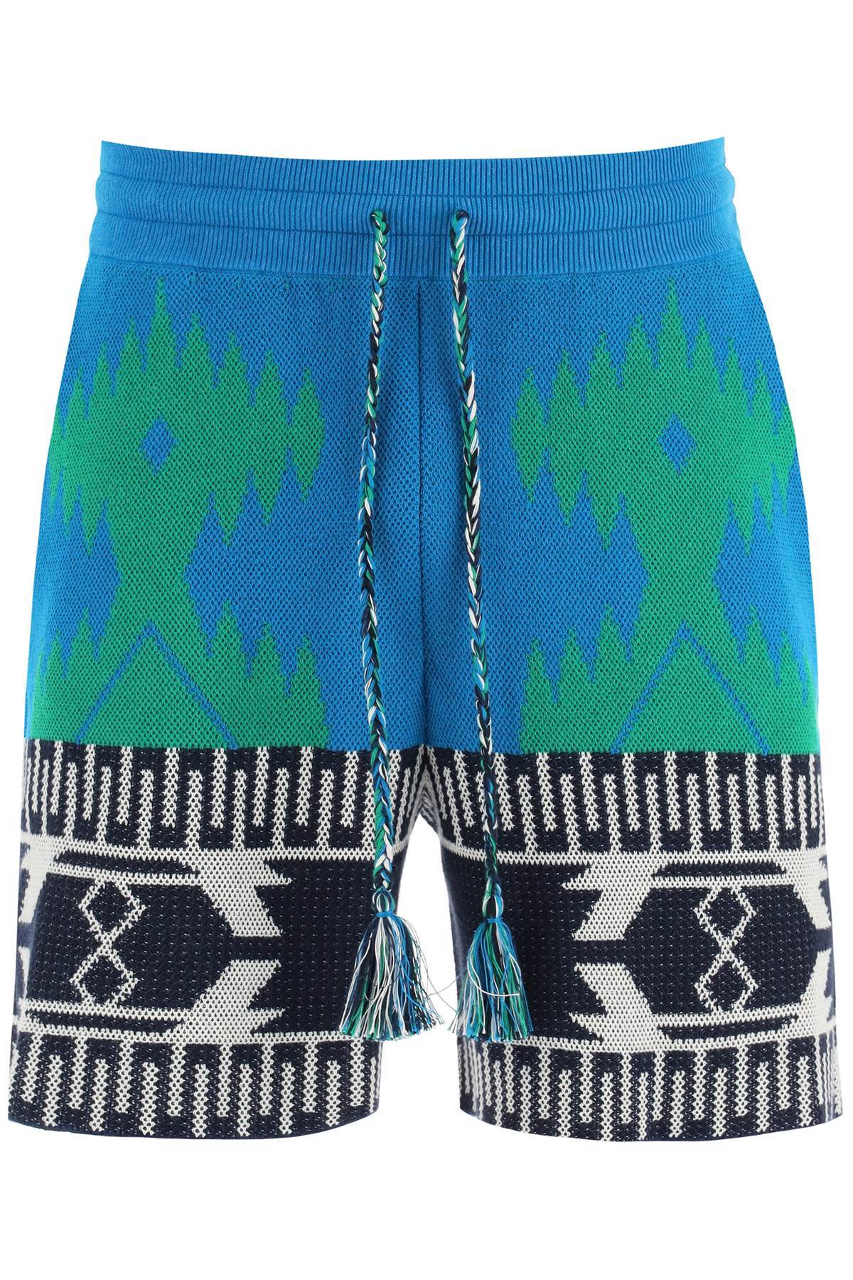 Alanui Cotton Piquet Icon Bermuda Shorts - Multicolor - Image 1 of 4