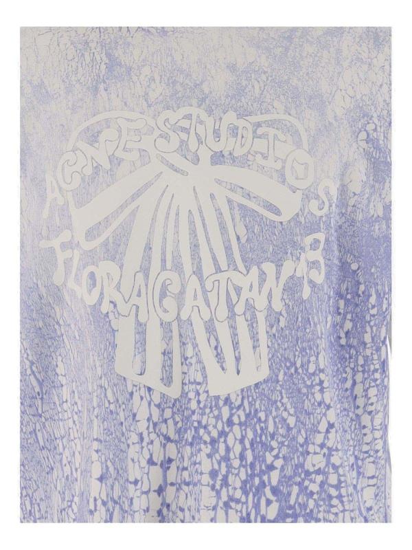 Acne Studios Plaster Print T-shirt - Blu Sbiadito