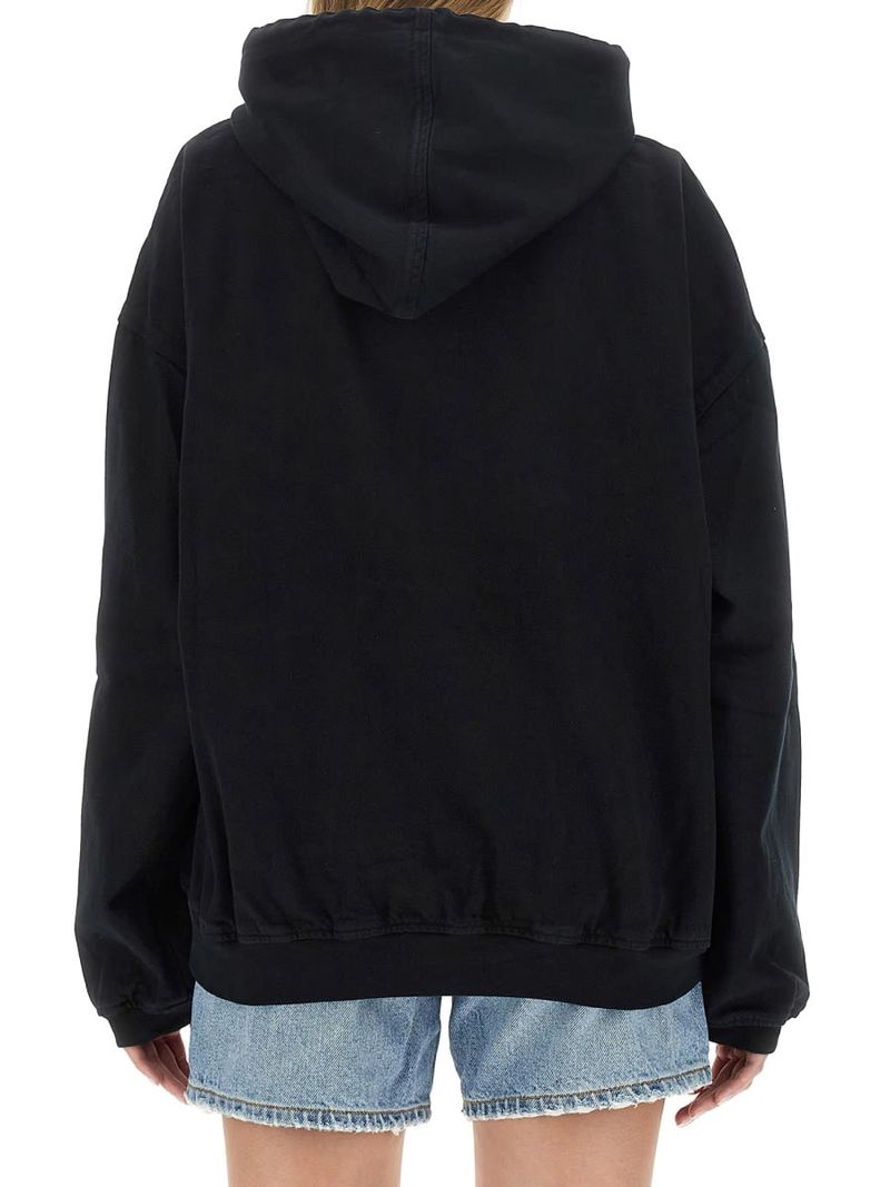 ALEXANDER WANG Sweatshirt With Logo Sweatshirt - Black