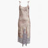 Collina Strada Cypress Dress - Washed Beige Watercolor Roses - Thumbnail 4