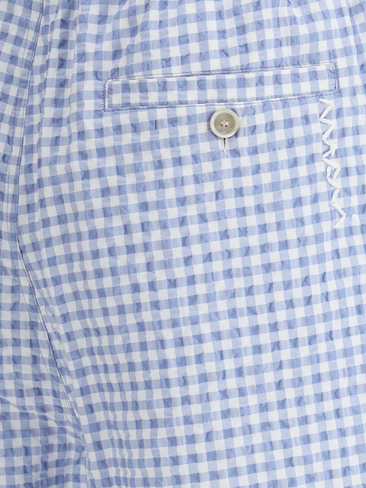 Marni Knee-Length Vichy Shorts - Light Blue - Image 3 of 3