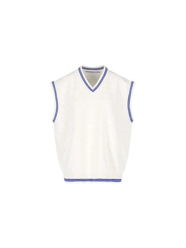 ALEXANDER WANG Jacquard Logo Vest - White
