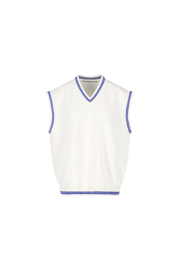 ALEXANDER WANG Jacquard Logo Vest - White