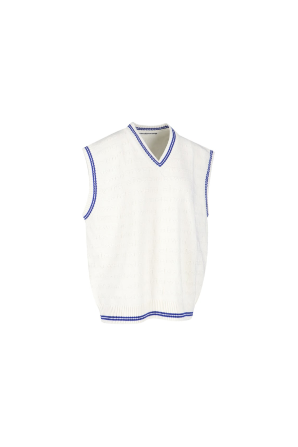 ALEXANDER WANG Jacquard Logo Vest - White
