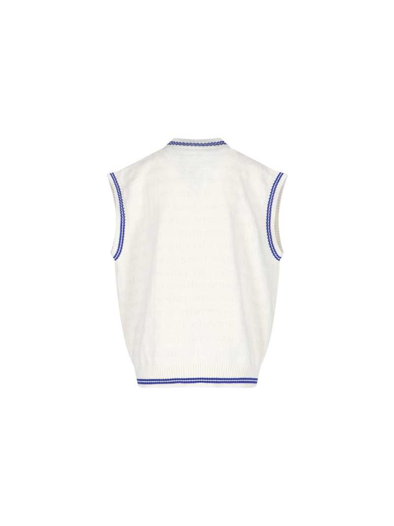 ALEXANDER WANG Jacquard Logo Vest - White