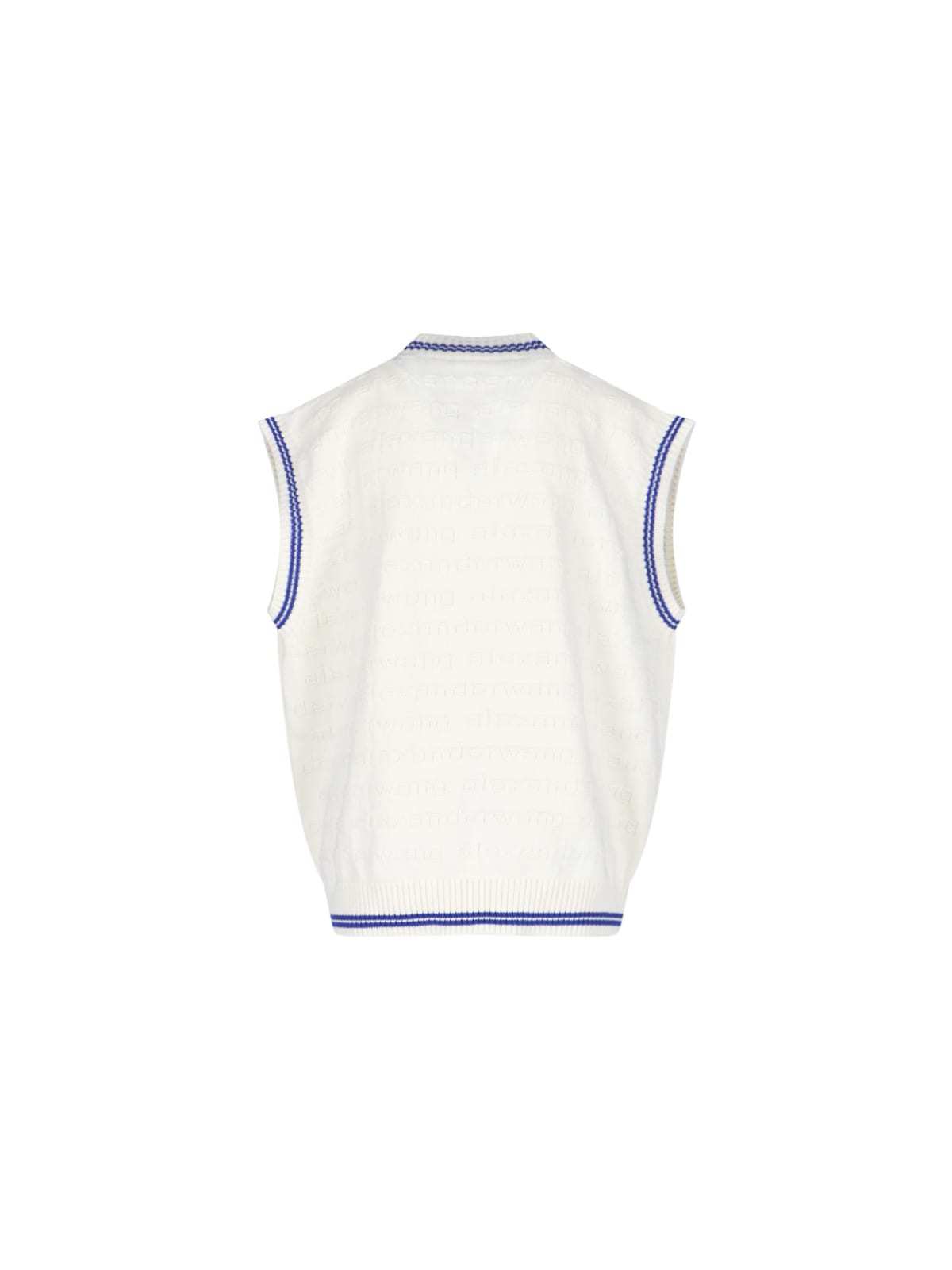 ALEXANDER WANG Jacquard Logo Vest - White - Image 3 of 5
