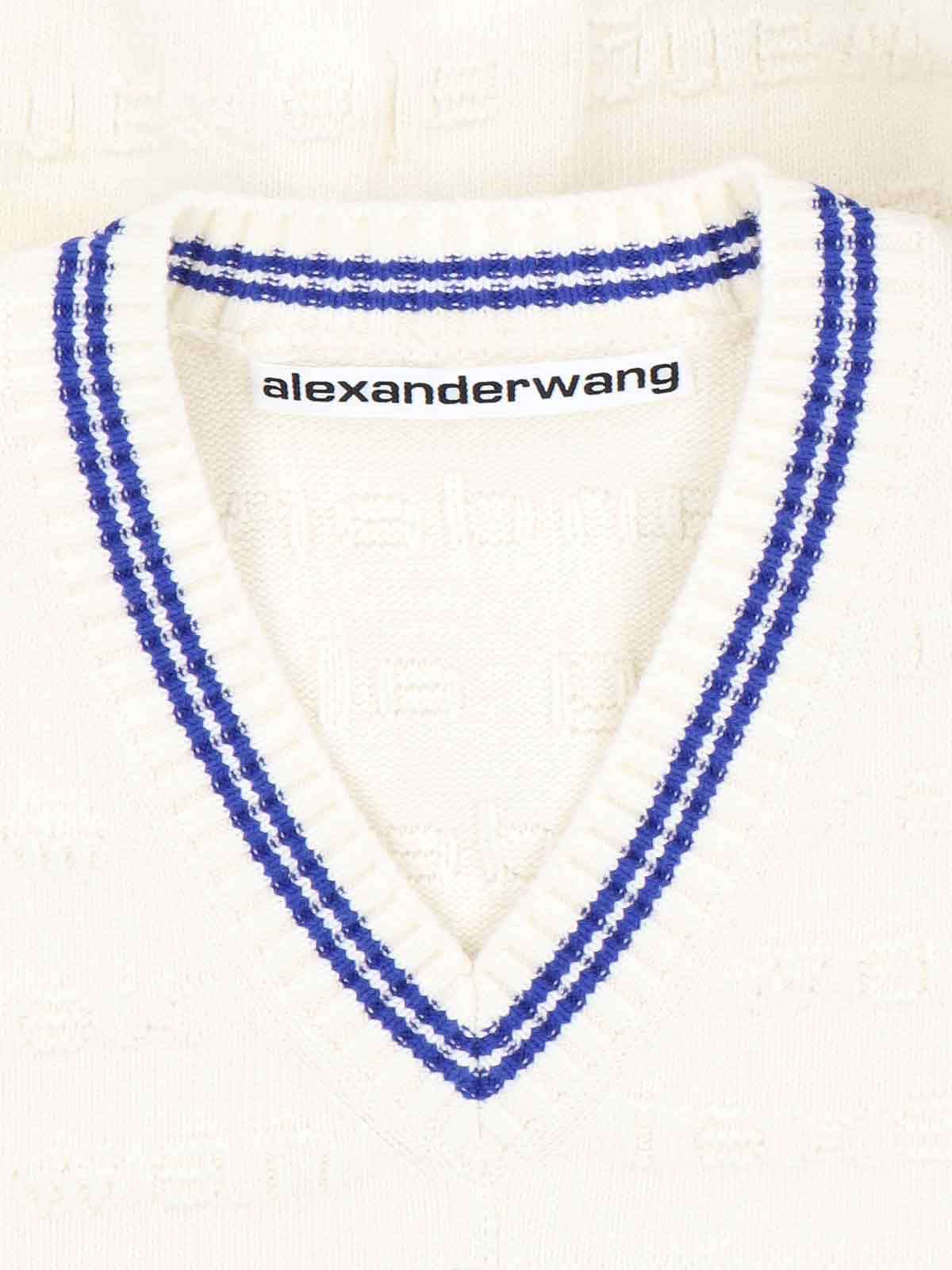 ALEXANDER WANG Jacquard Logo Vest - White - Image 5 of 5