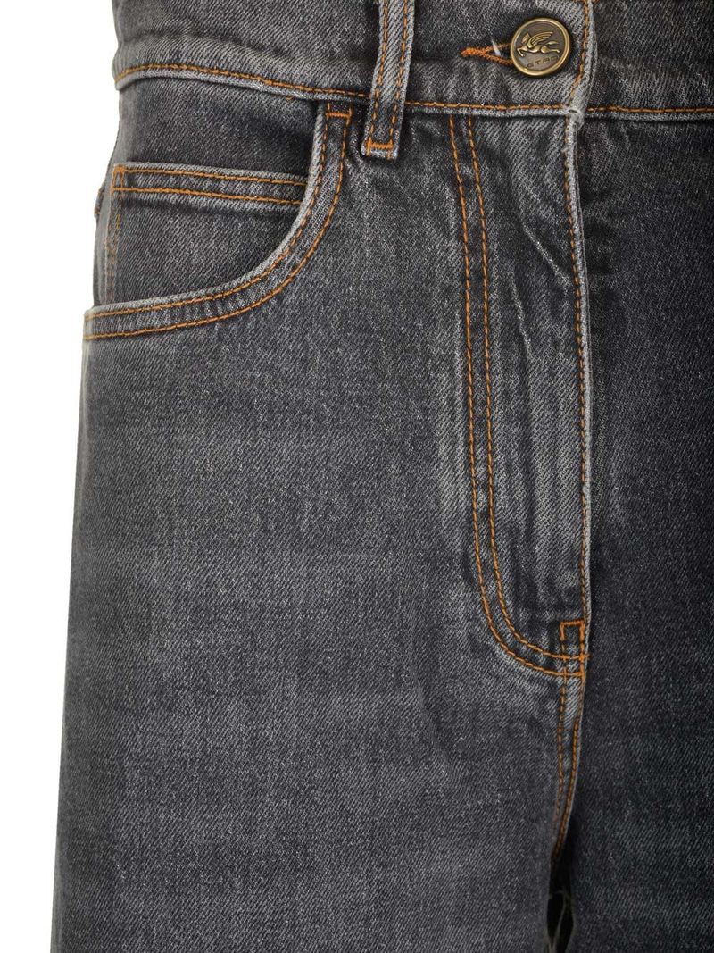 Etro Wide Leg Jeans - Gray