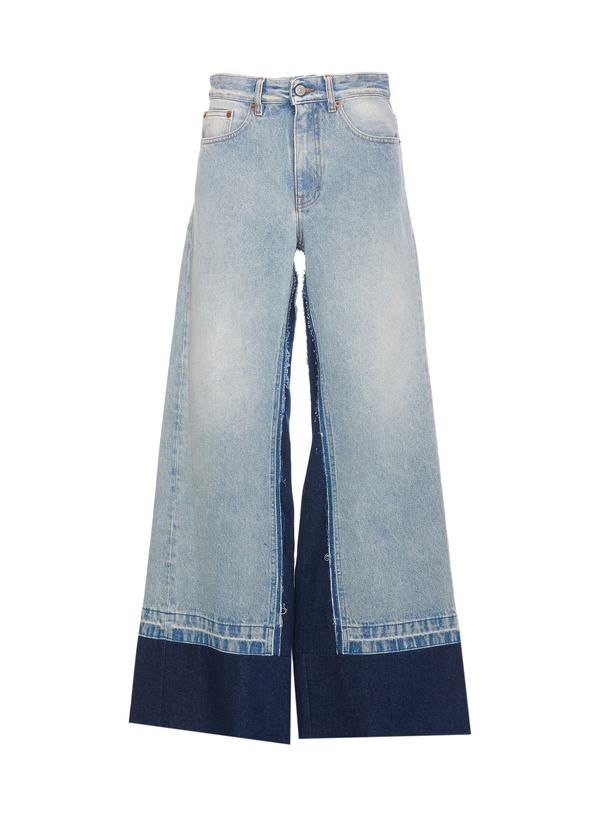 MM6 Maison Margiela Contrast Insert Jeans - Light Blue