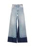 MM6 Maison Margiela Contrast Insert Jeans - Light Blue - Thumbnail 1