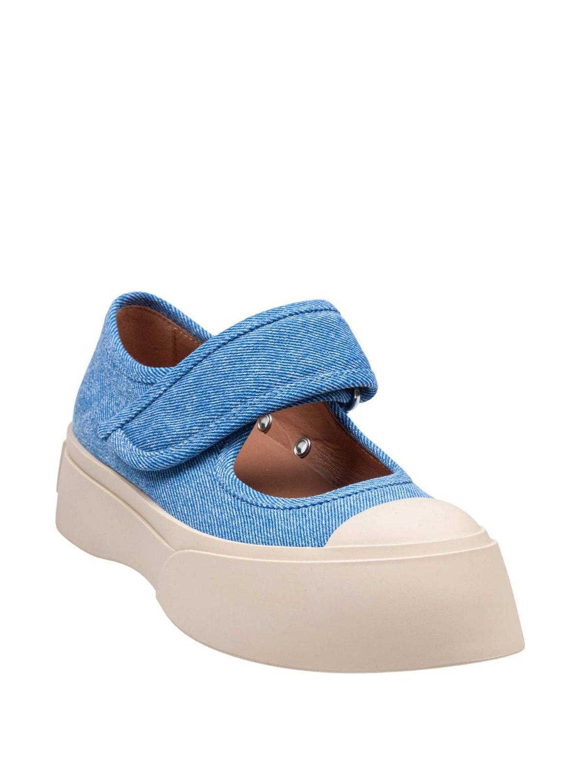 Marni Round Toe Mary Jane Shoes - Denim - Image 2 of 4