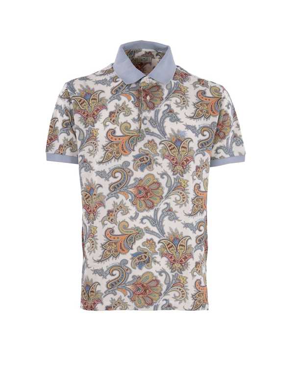 Etro Graphic Printed Polo Shirt - White