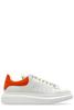 Alexander McQueen Leather Sneakers - Off White/Orange - Thumbnail 1