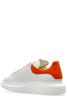 Alexander McQueen Leather Sneakers - Off White/Orange - Thumbnail 3