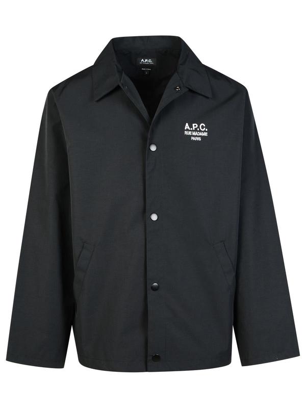 A.P.C. Regis Cotton Blend Overshirt - Black