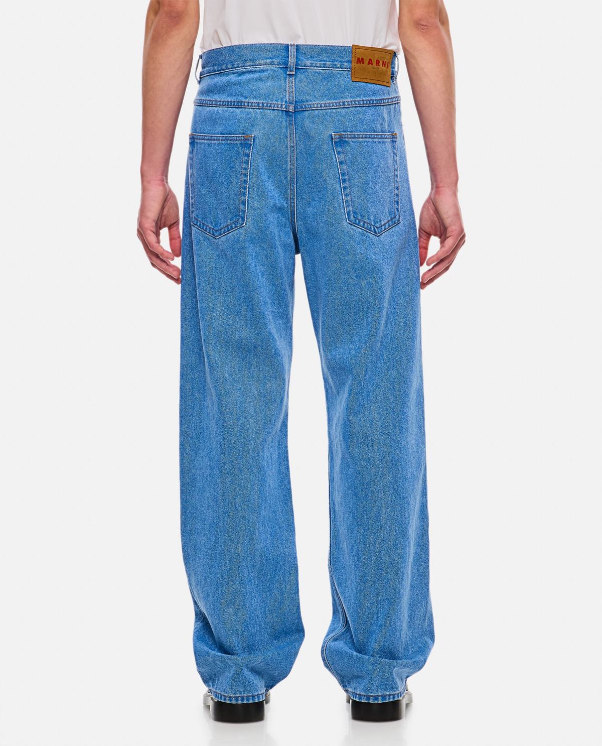 Marni Cotton Denim Trousers - Cobalt - Image 2 of 4