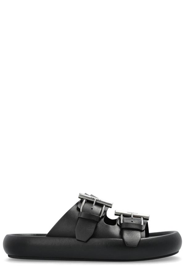 Alexander McQueen Leather Sandals - Black/silver