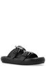 Alexander McQueen Leather Sandals - Black/silver - Thumbnail 2