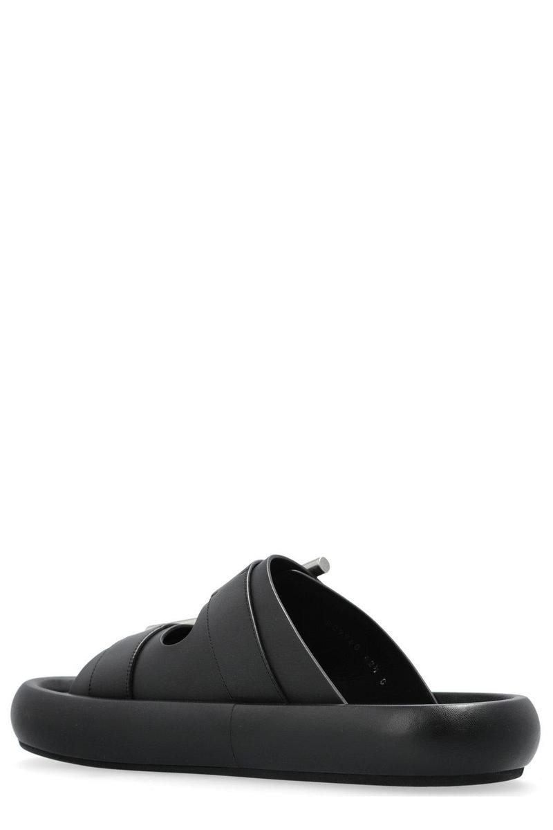 Alexander McQueen Leather Sandals - Black/silver