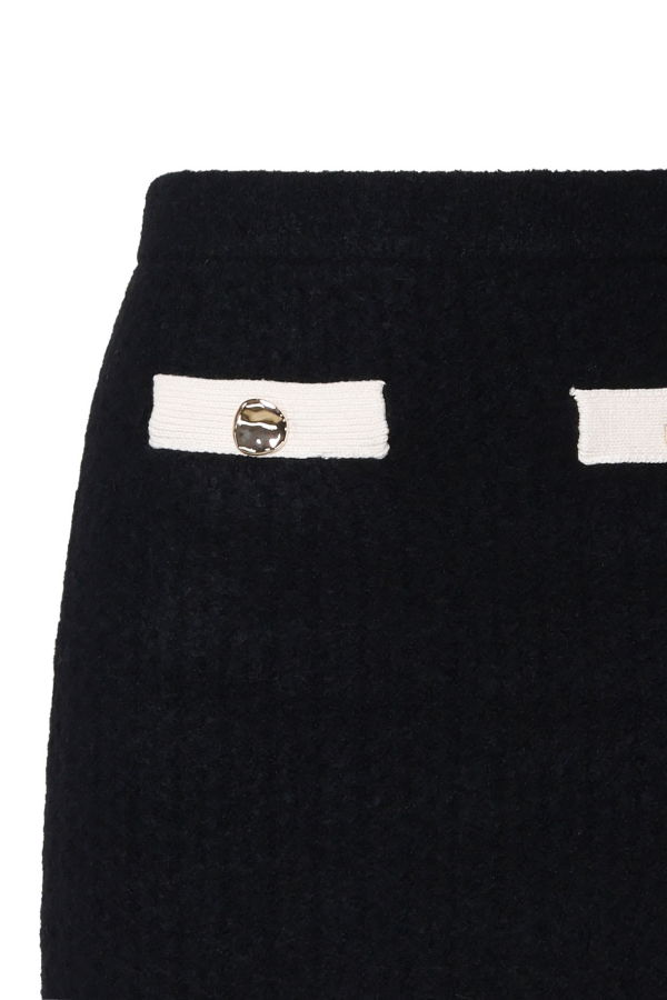 Self-Portrait Knitted Mini Skirt - Black