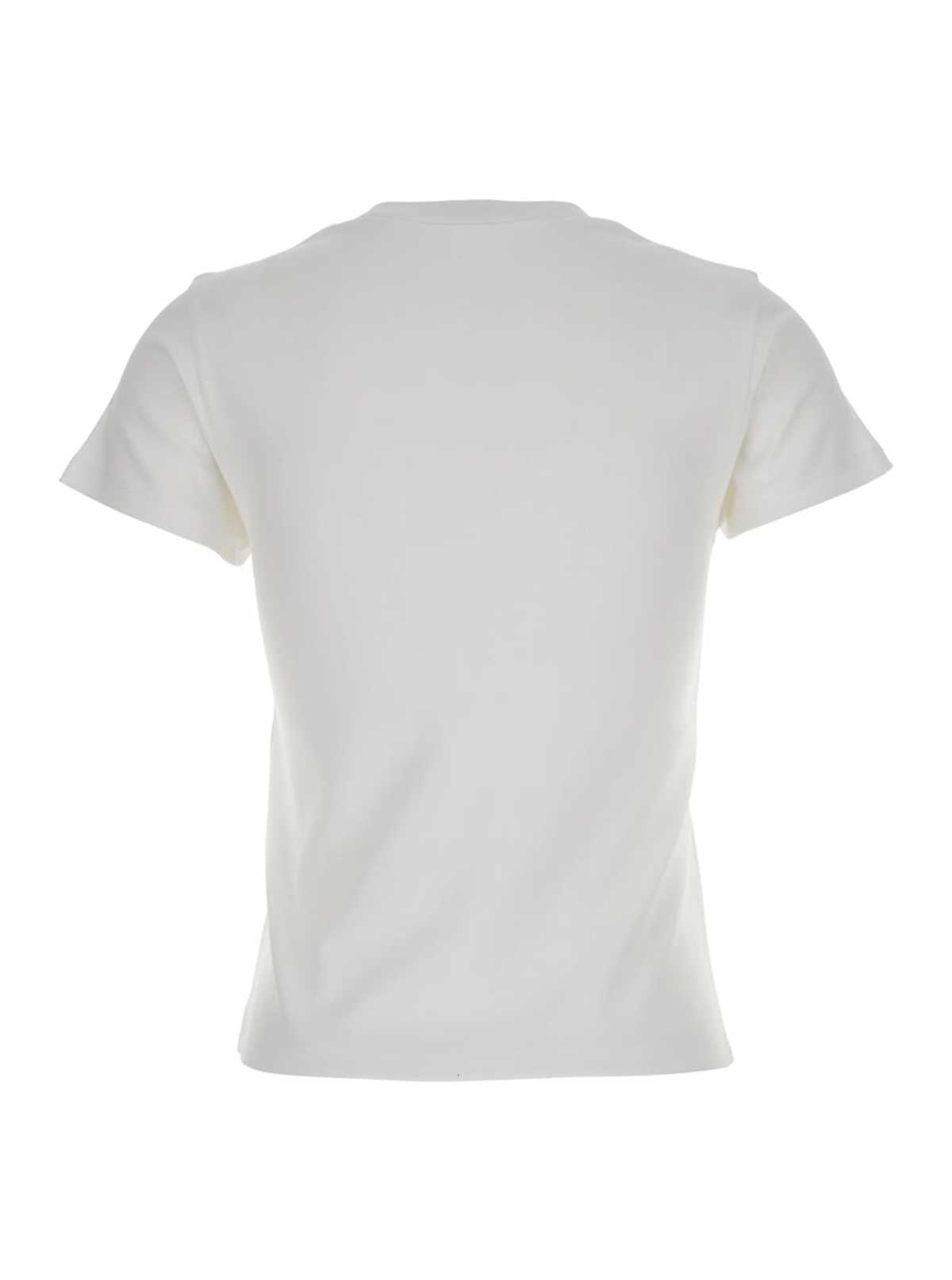 Alexander McQueen Crewneck T-shirt With Skull Embroidery On The Front - White - Image 2 of 3