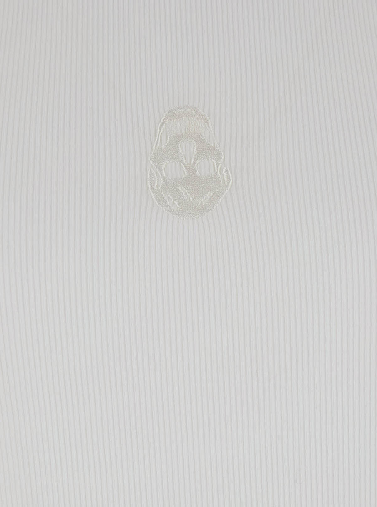 Alexander McQueen Upside Down Skull Embroidery Top - White - Image 3 of 3