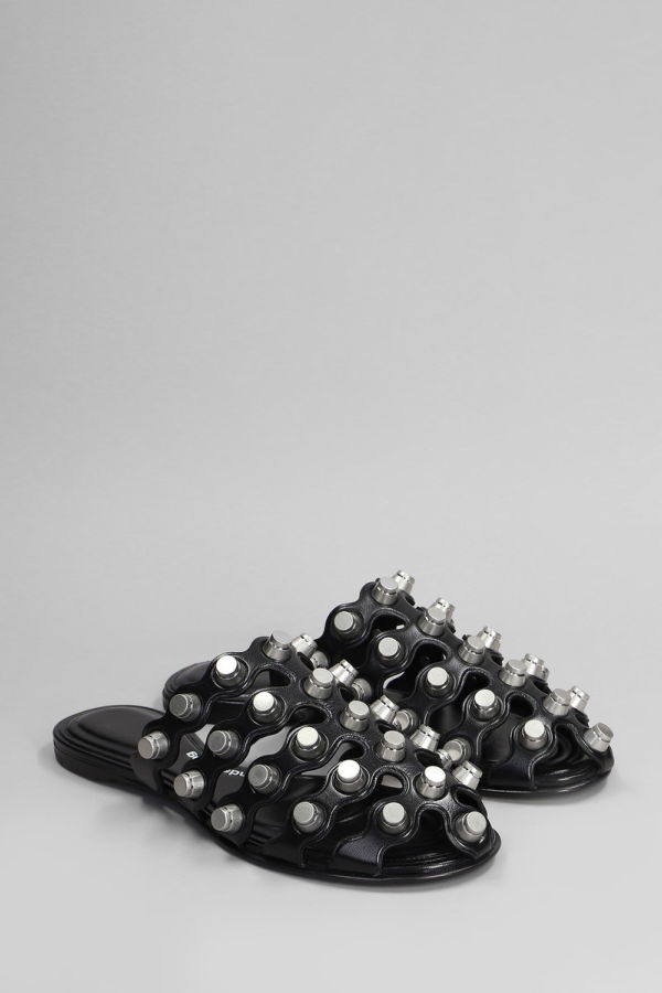 ALEXANDER WANG Rexa Cage Slide Slides - Black