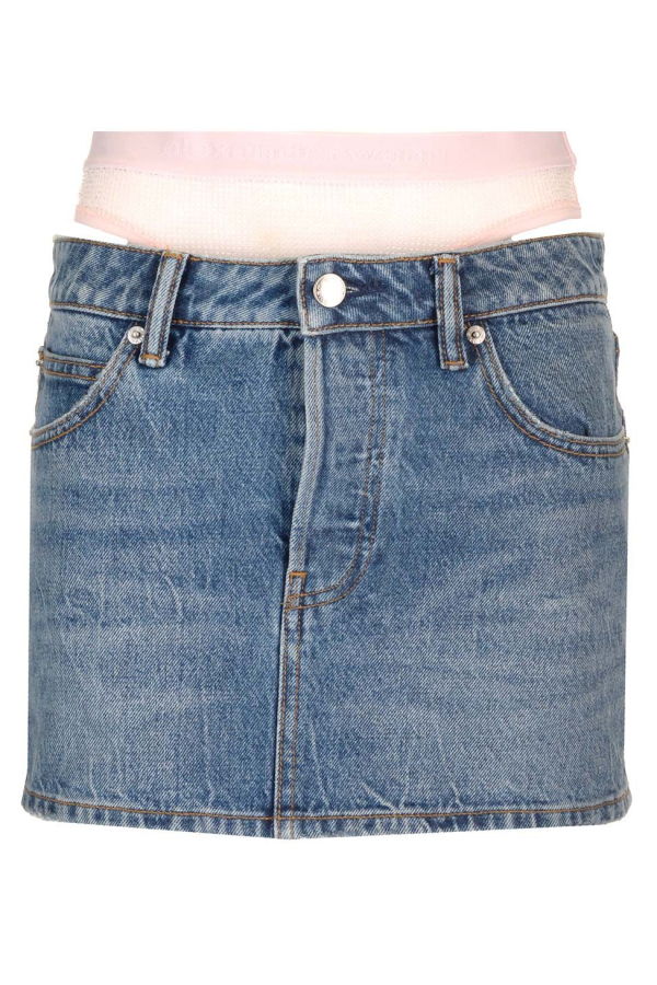 ALEXANDER WANG Denim Mini Skirt - Vintage Medium Indigo