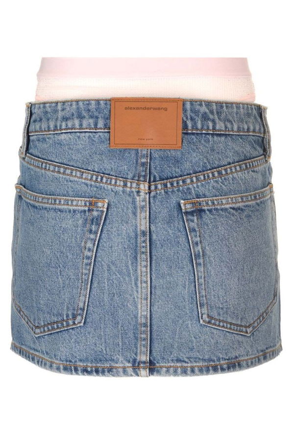ALEXANDER WANG Denim Mini Skirt - Vintage Medium Indigo