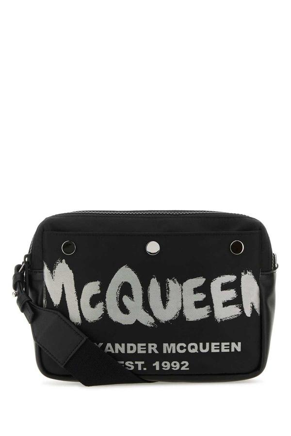 Alexander McQueen McQueen Graffiti Crossbody Bag - Black/Off White