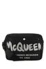 Alexander McQueen McQueen Graffiti Crossbody Bag - Black/Off White - Thumbnail 1
