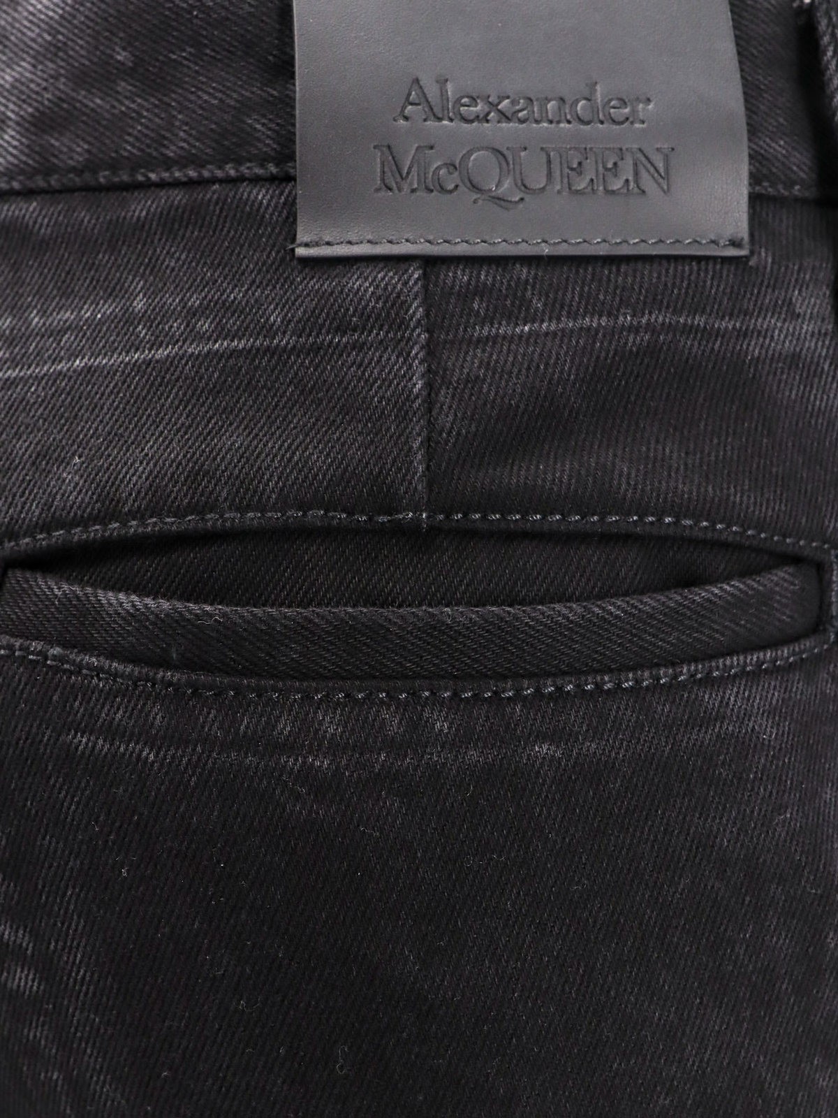 Alexander McQueen With Straight Leg In Denim Jeans - Black - Image 3 of 3