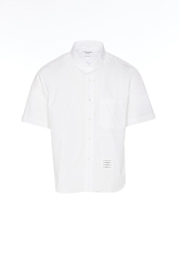 Thom Browne Poplin Round Hem Shirt - White