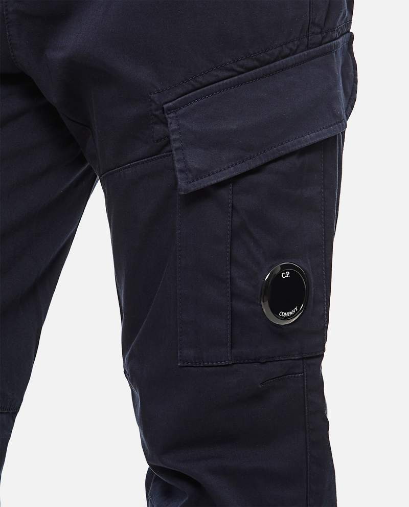 C.P. Company Sateen Stretch Cargo Lens Pants - Total Eclipse