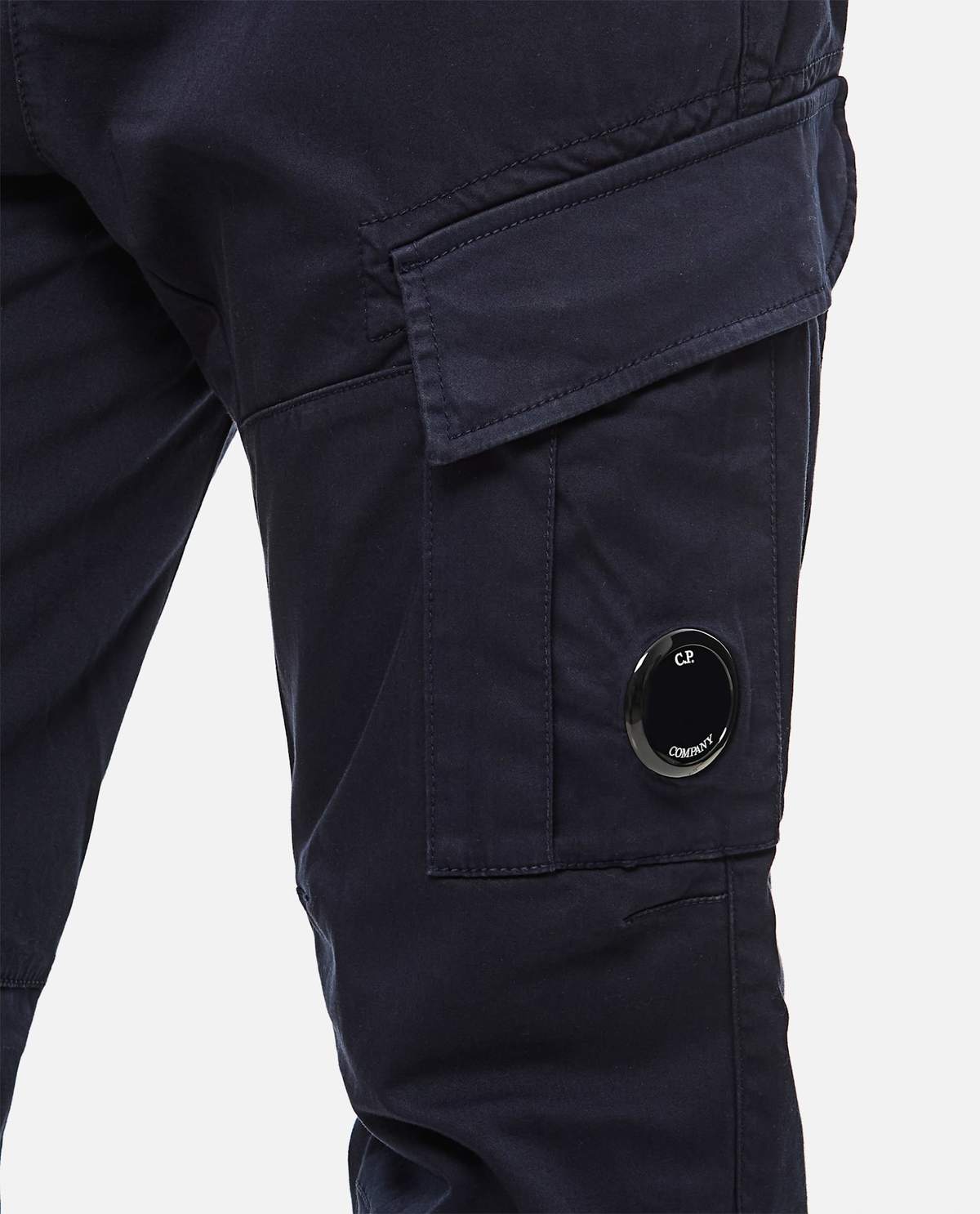 C.P. Company Sateen Stretch Cargo Lens Pants - Total Eclipse - Image 4 of 4