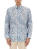 Etro Cotton Shirt - Azure - Thumbnail 1