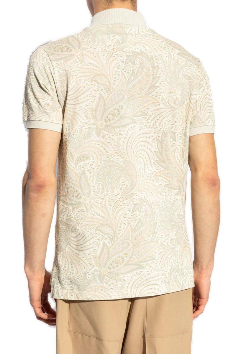 Etro Paisley Printed Polo Shirt - White
