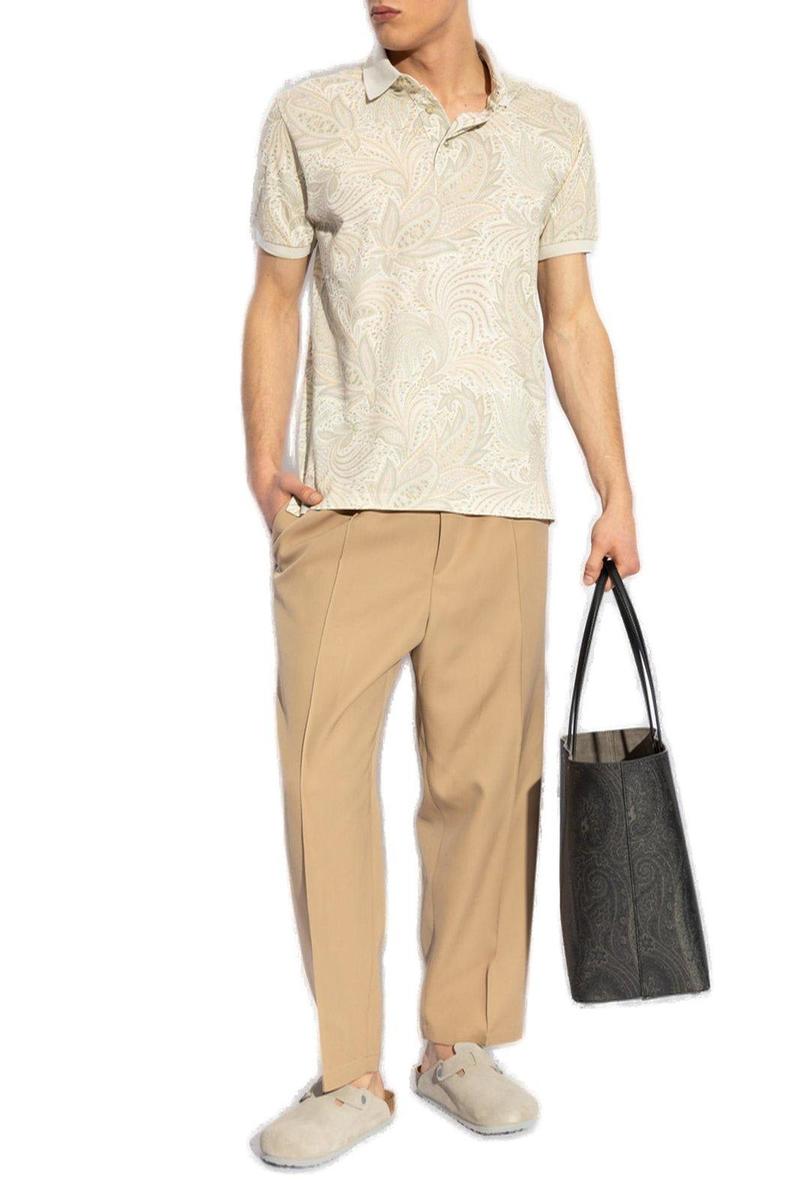 Etro Paisley Printed Polo Shirt - White