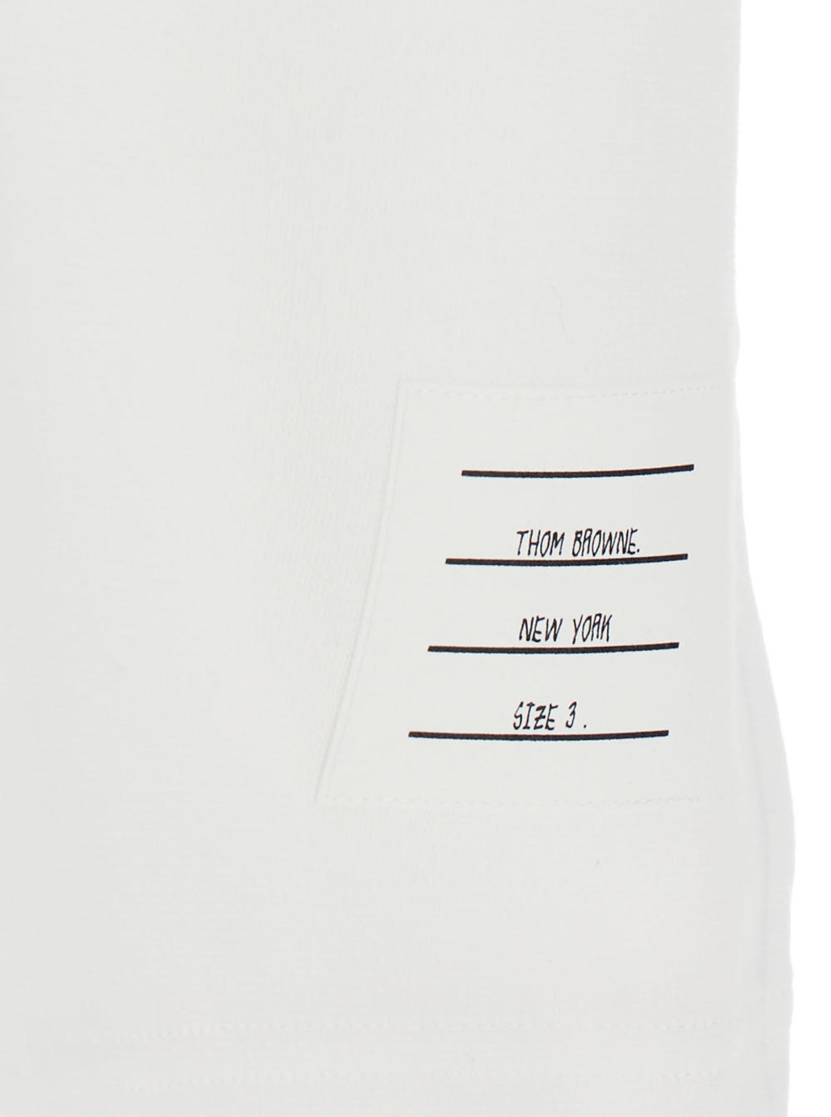 Thom Browne Crewneck T-shirt with RWB Detail on Neck and Sleeve - White - Image 3 of 3