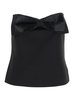 Self-Portrait Bow Bandeau Top - Black - Thumbnail 1
