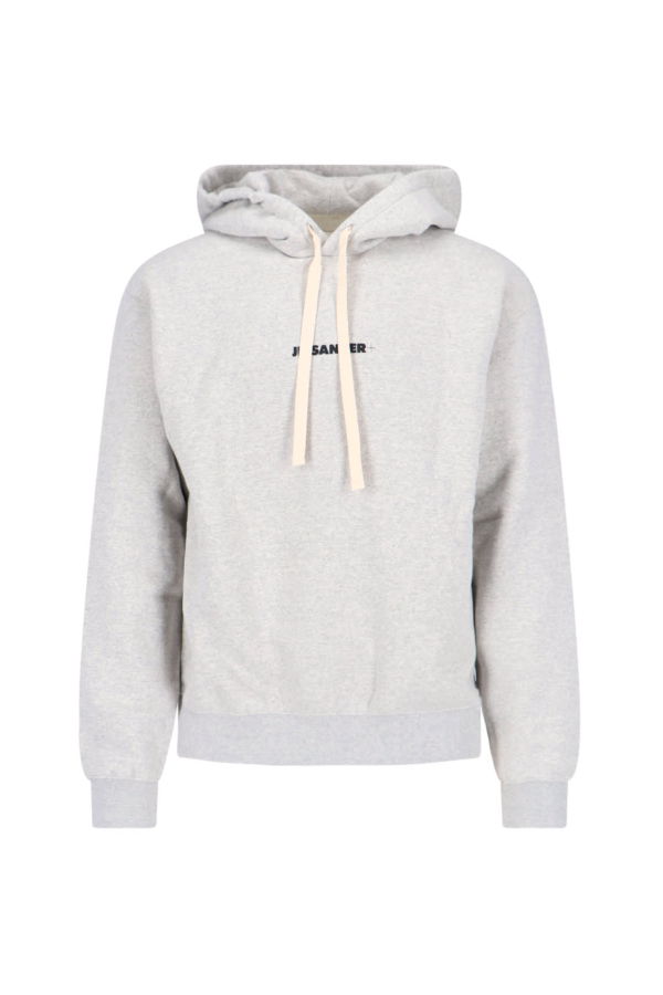 Jil Sander Logo Hoodie - Gray