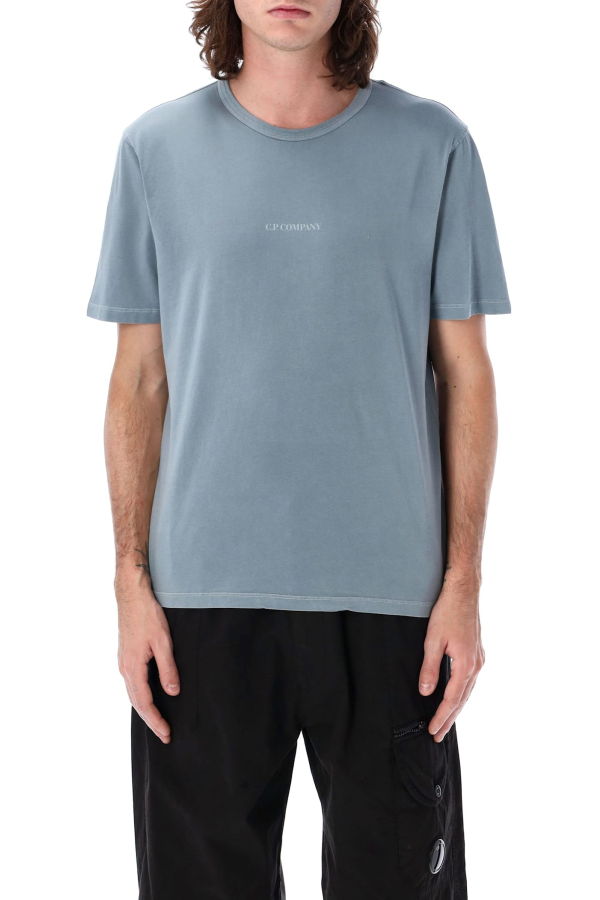 C.P. Company Logo Print T-shirt - Stormy Weather