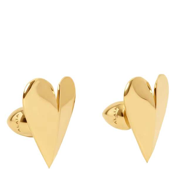 Alaia Le Coeur Torn Earrings - Golden