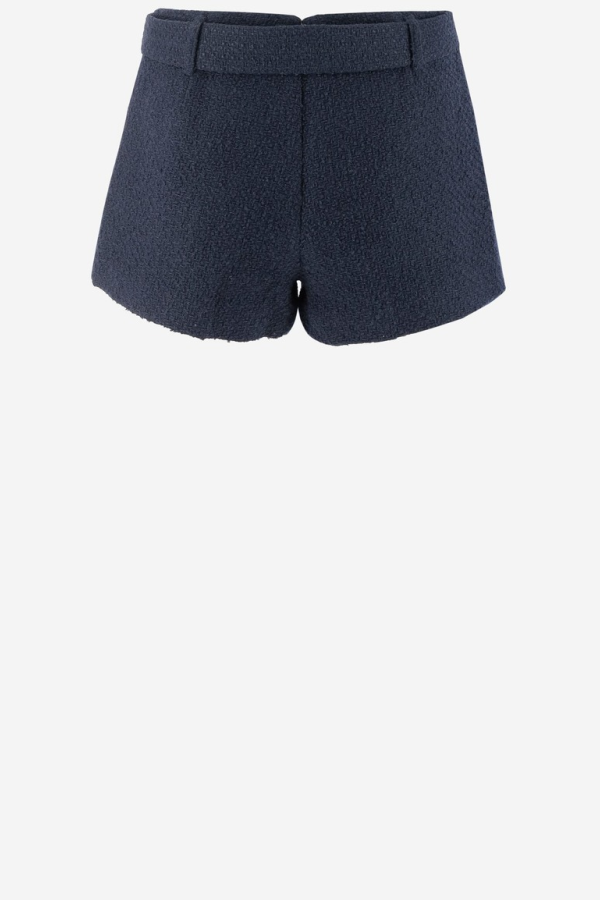 Self-Portrait Bouclé Culottes - Blue