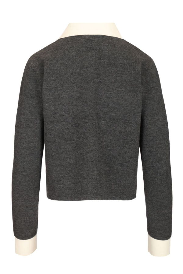 Self-Portrait Knit Cardigan - Gray