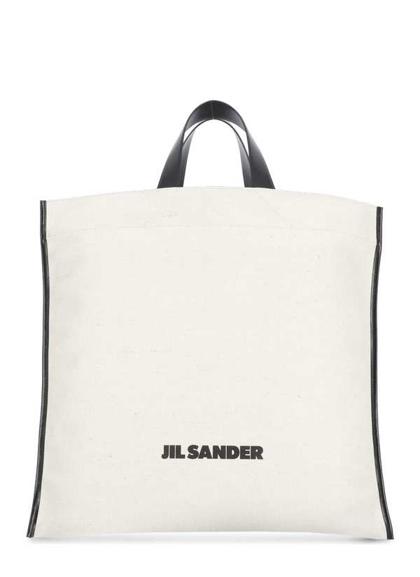 Jil Sander Border Book Tote Square Tote Bag - Ivory