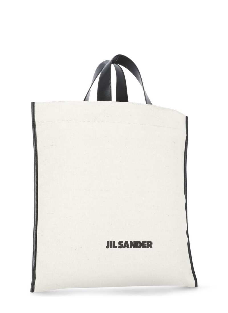 Jil Sander Border Book Tote Square Tote Bag - Ivory